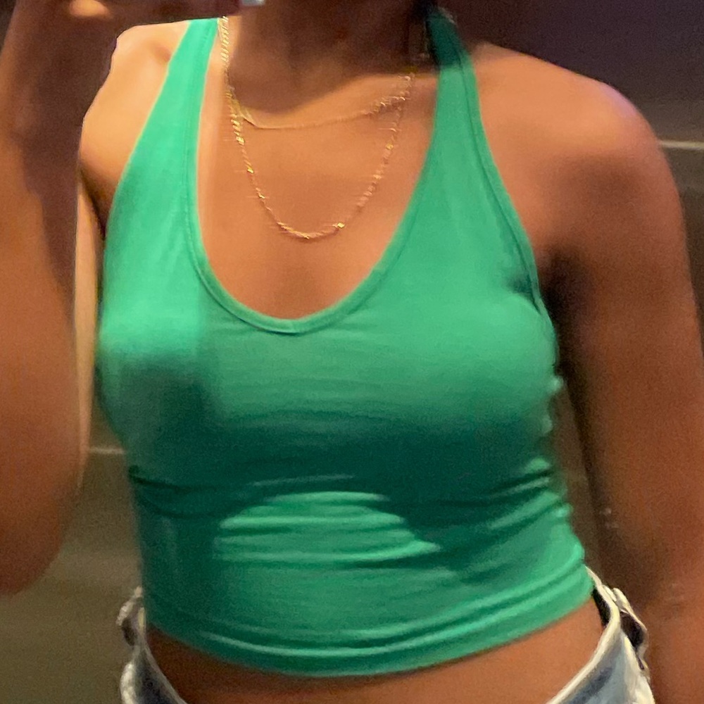 Green H&M halter top